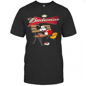 Mickey Mouse Drinking Budweiser Beer T-Shirt